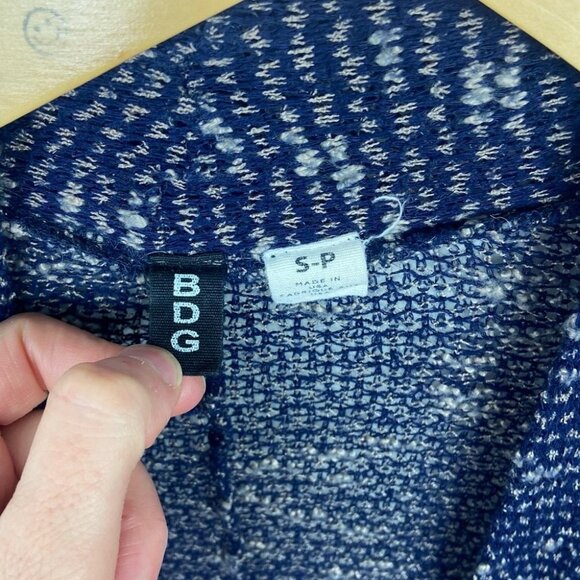 Urban Outfitters Slouchy Open Front Blue Cardigan Stretch Knit Long Oversized S - Picture 4 of 8